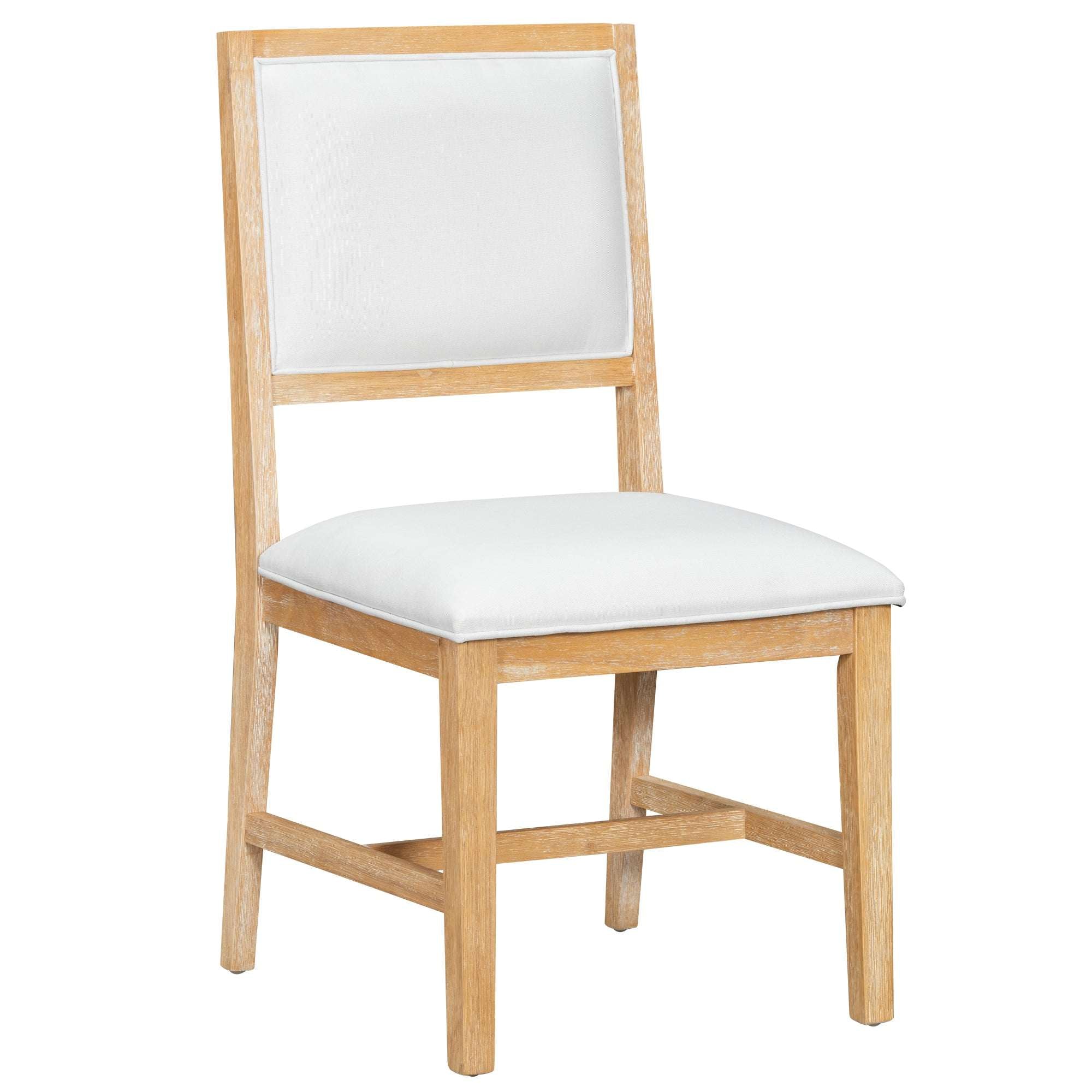 Rustic Farmhouse Dining Set | Extendable Table with 4 Upholstered Chairs | Solid Wood & Distressed Finish