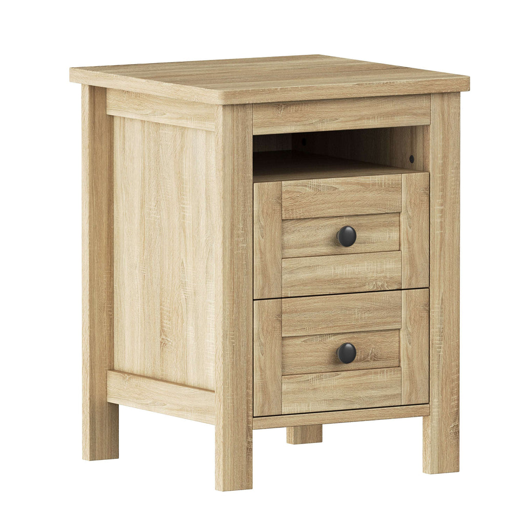 The Atlas Wooden Bedroom Set - Platform Bed, Nightstand & Dresser