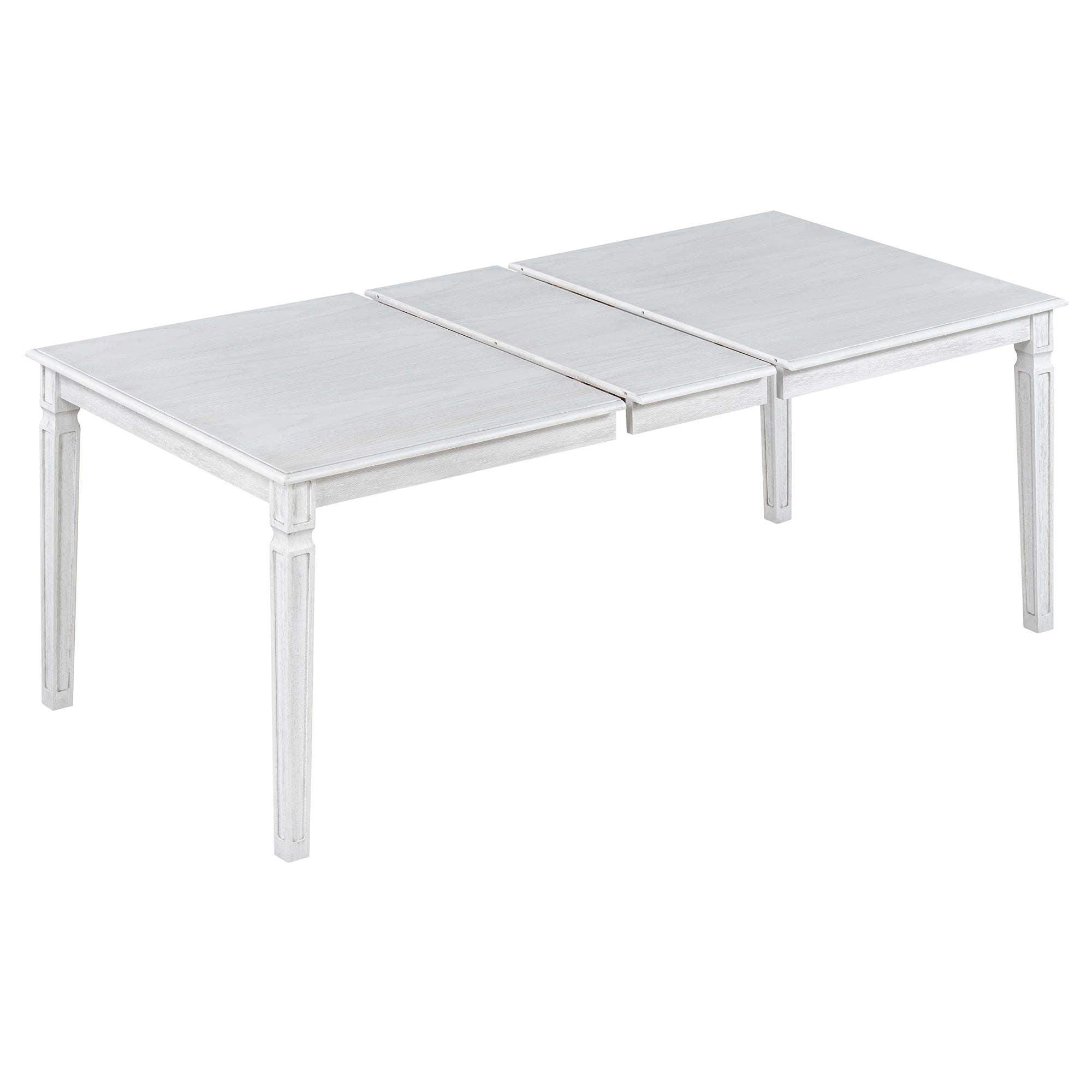 6-Piece Expandable Rustic Dining Set with Bench - Handcrafted Distressed Finish - HECATEVIC Home Design