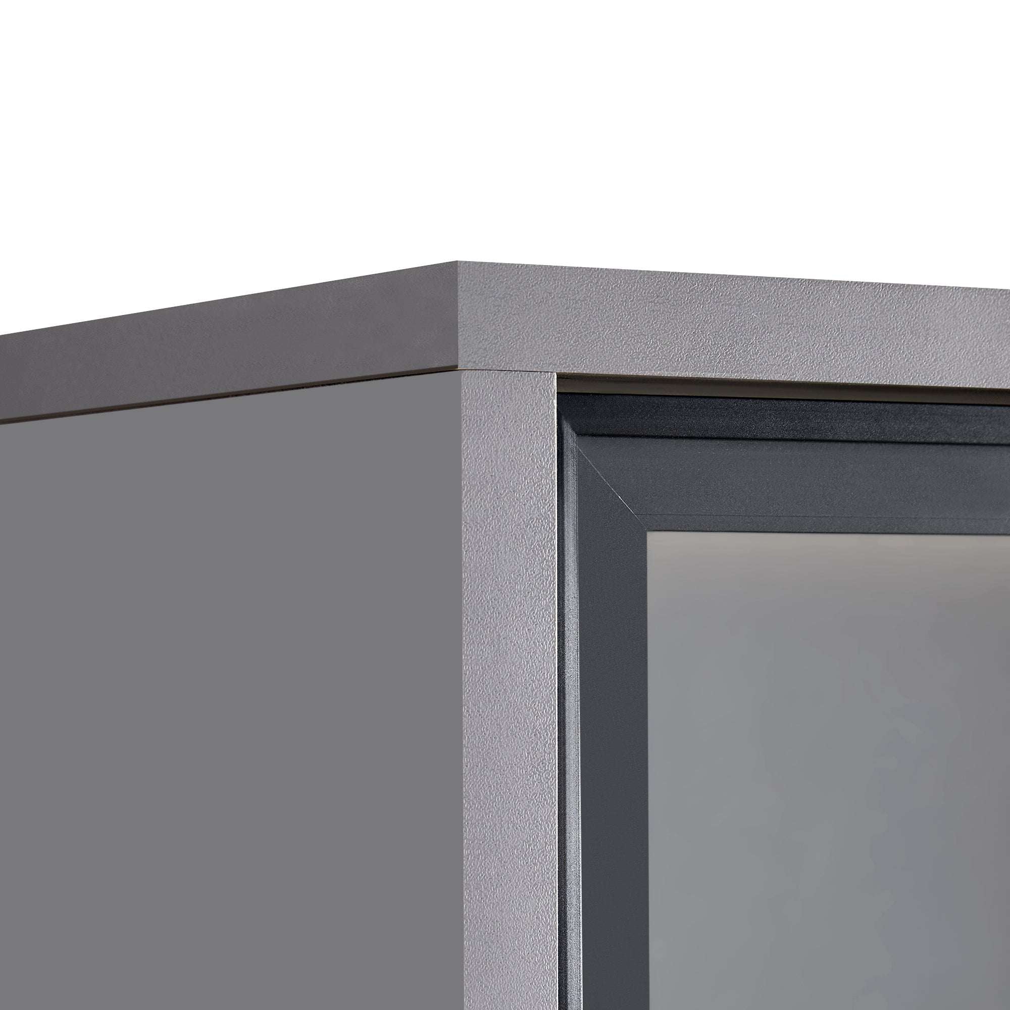 Hecatevic Modern Display Cabinet with LED Lights & Adjustable Glass Shelves